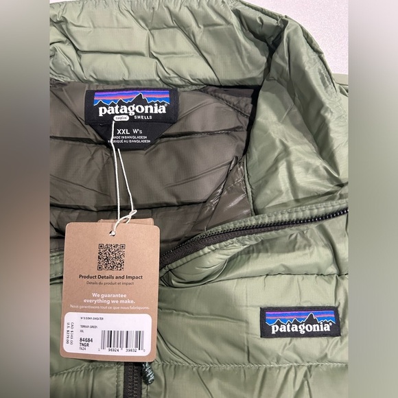 Patagonia Women’s XXL Down Sweater Puffer Jacket Terrain Green NWT Puff - Picture 4 of 11
